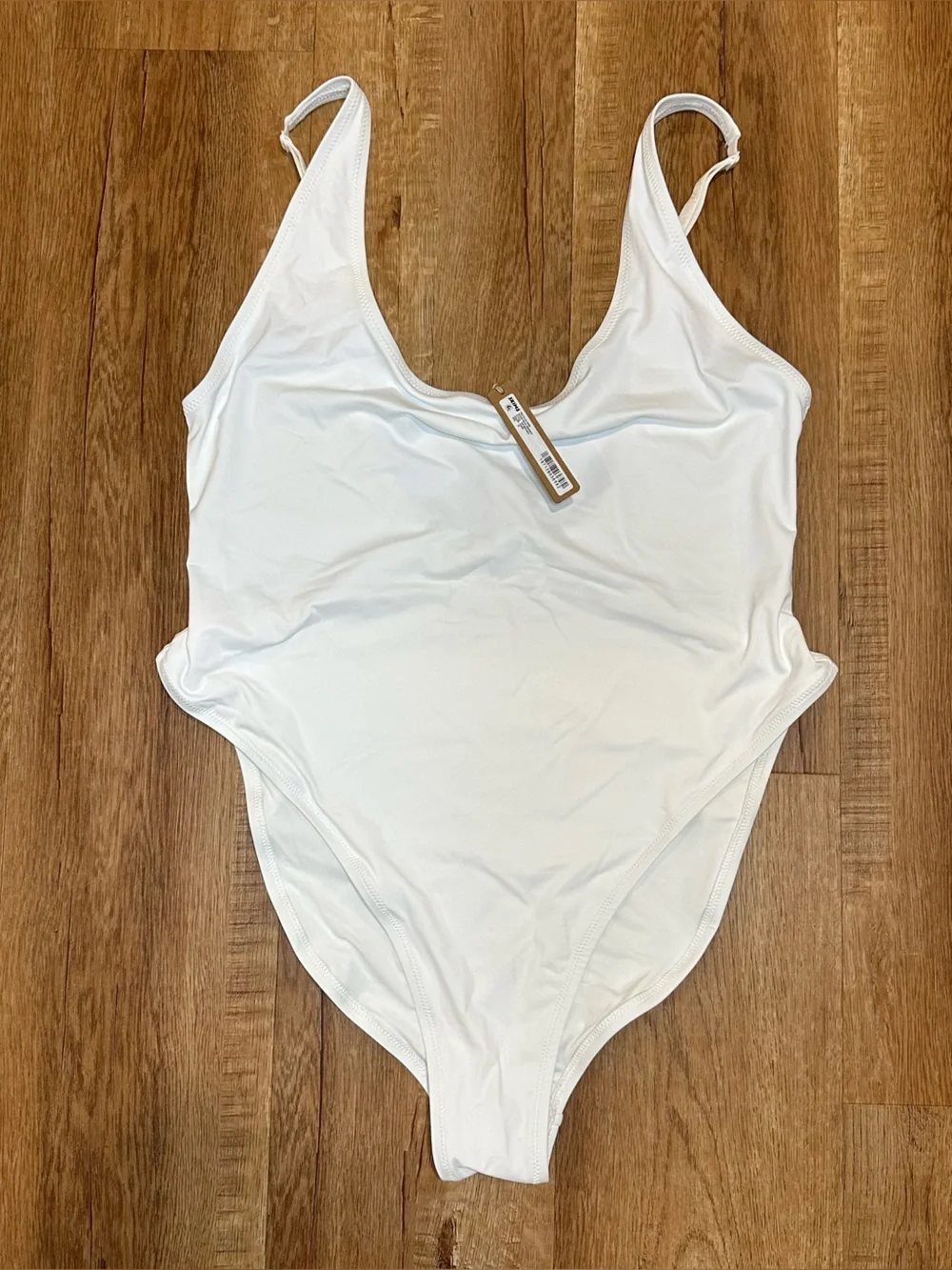 SKIMS White One-Piece Swimsuit